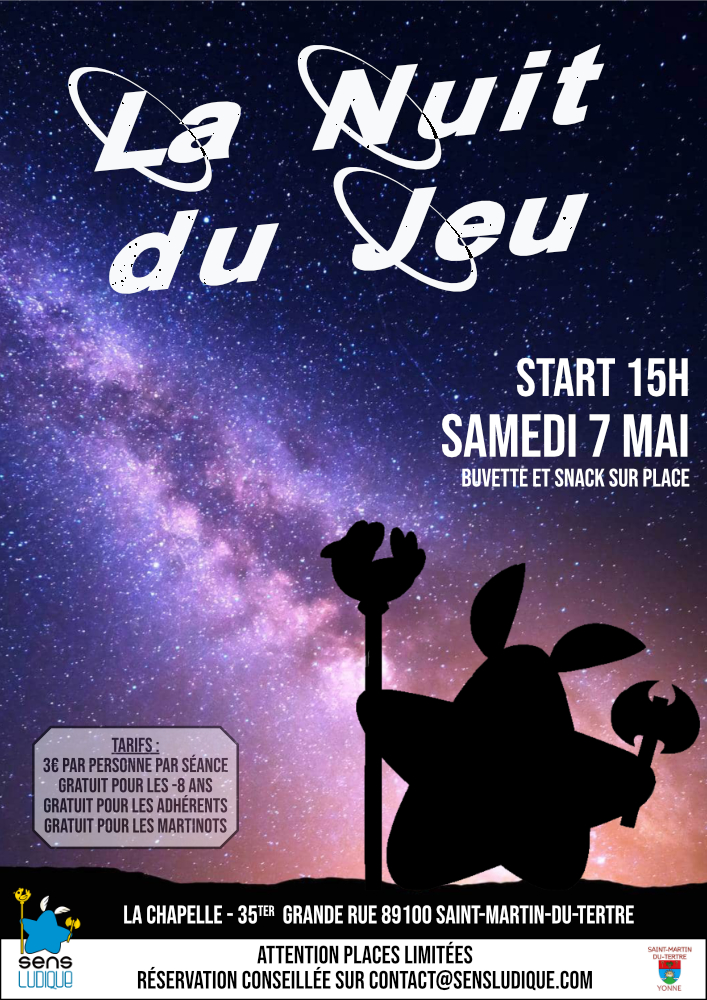 Affichette de la nuit du jeu