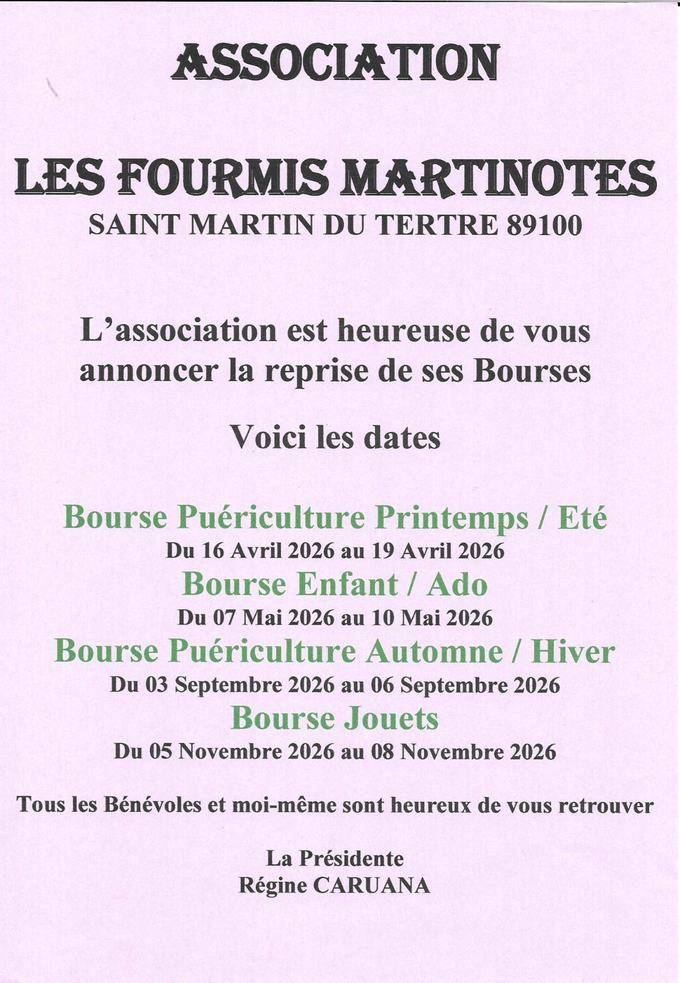 bourse affichette